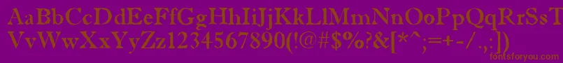 AAntiquetradybrk Font – Brown Fonts on Purple Background