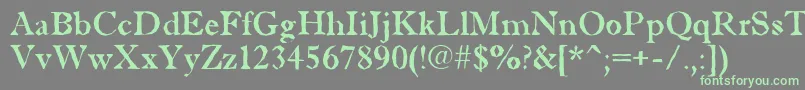 AAntiquetradybrk Font – Green Fonts on Gray Background