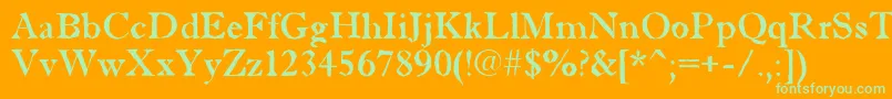 AAntiquetradybrk Font – Green Fonts on Orange Background