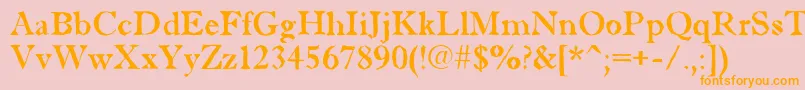 AAntiquetradybrk Font – Orange Fonts on Pink Background