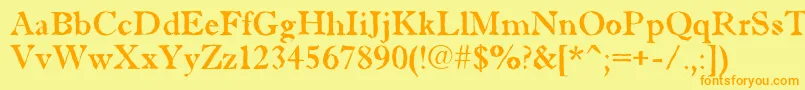 AAntiquetradybrk Font – Orange Fonts on Yellow Background