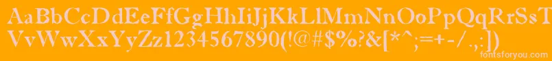 AAntiquetradybrk Font – Pink Fonts on Orange Background