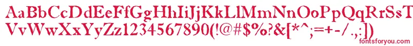 AAntiquetradybrk Font – Red Fonts on White Background