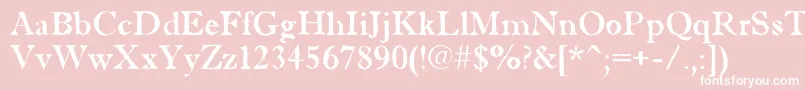 AAntiquetradybrk Font – White Fonts on Pink Background