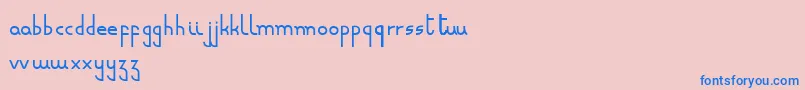 Minusculeregular Font – Blue Fonts on Pink Background