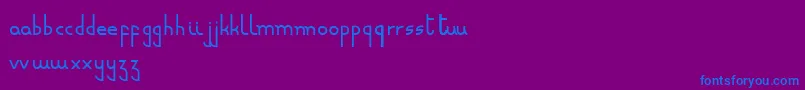 Minusculeregular Font – Blue Fonts on Purple Background