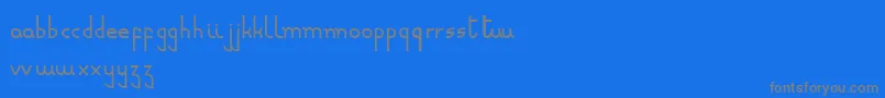 Minusculeregular Font – Gray Fonts on Blue Background