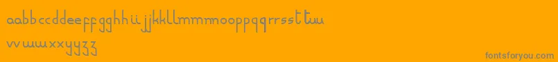 Minusculeregular Font – Gray Fonts on Orange Background