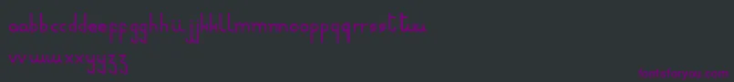 Minusculeregular-fontti – violetit fontit mustalla taustalla