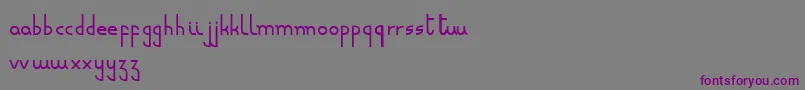 Minusculeregular Font – Purple Fonts on Gray Background