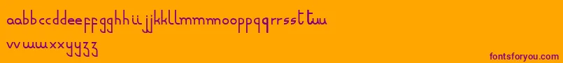 Minusculeregular Font – Purple Fonts on Orange Background