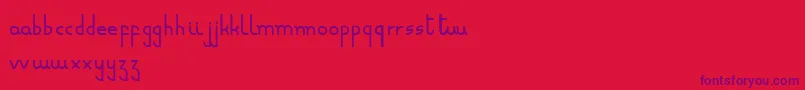 Minusculeregular Font – Purple Fonts on Red Background