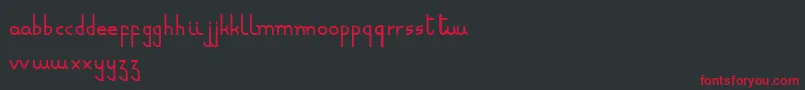 Minusculeregular-fontti – punaiset fontit mustalla taustalla
