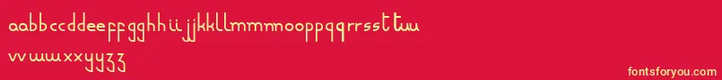 fuente Minusculeregular – Fuentes Amarillas Sobre Fondo Rojo