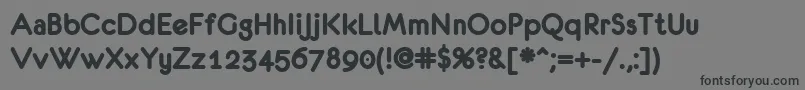フォントEurof75 – 黒い文字の灰色の背景