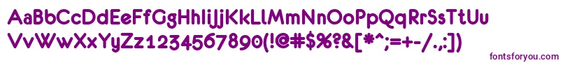 Eurof75 Font – Purple Fonts on White Background