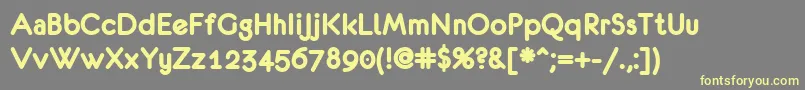 Eurof75 Font – Yellow Fonts on Gray Background