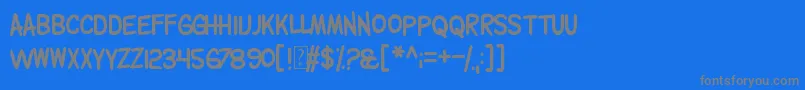 フォントWolfganger – 青い背景に灰色の文字