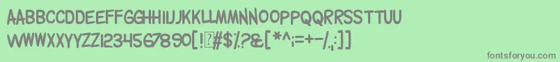 Wolfganger Font – Gray Fonts on Green Background