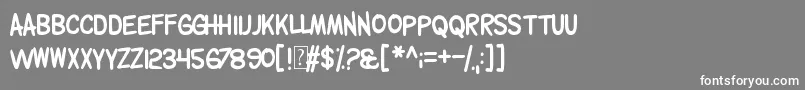 フォントWolfganger – 灰色の背景に白い文字