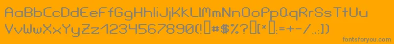 LoveParadeWidebold Font – Gray Fonts on Orange Background