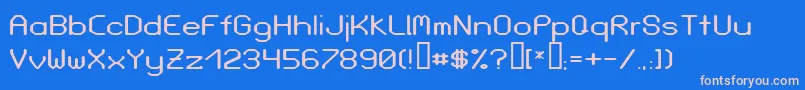 LoveParadeWidebold Font – Pink Fonts on Blue Background