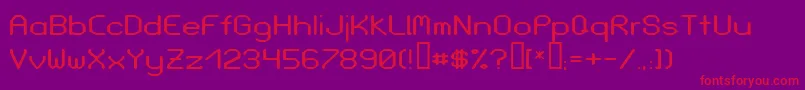 LoveParadeWidebold Font – Red Fonts on Purple Background