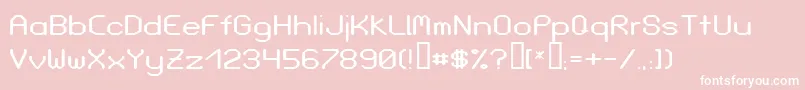 LoveParadeWidebold-fontti – valkoiset fontit vaaleanpunaisella taustalla
