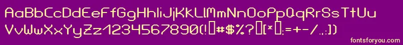 LoveParadeWidebold Font – Yellow Fonts on Purple Background