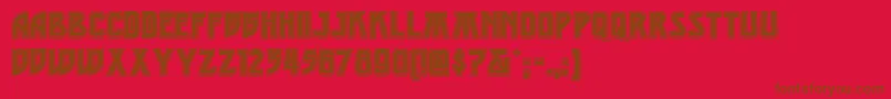 MiddleearthnfMedium-fontti – ruskeat fontit punaisella taustalla