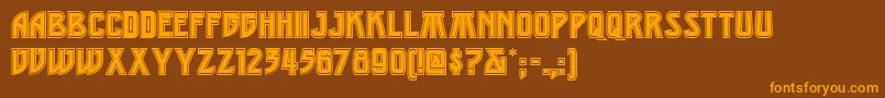 MiddleearthnfMedium Font – Orange Fonts on Brown Background