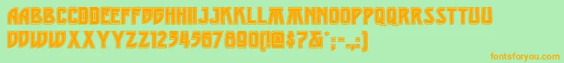 MiddleearthnfMedium Font – Orange Fonts on Green Background