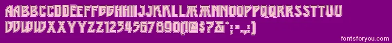 MiddleearthnfMedium Font – Pink Fonts on Purple Background