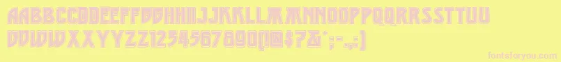 MiddleearthnfMedium Font – Pink Fonts on Yellow Background