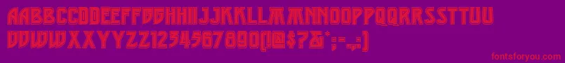 MiddleearthnfMedium Font – Red Fonts on Purple Background