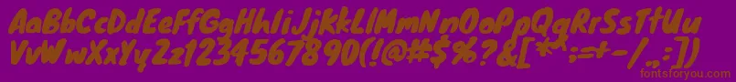 Knewave Font – Brown Fonts on Purple Background