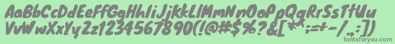 Knewave Font – Gray Fonts on Green Background