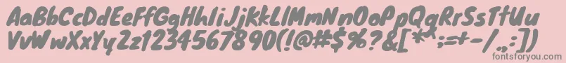 Knewave Font – Gray Fonts on Pink Background