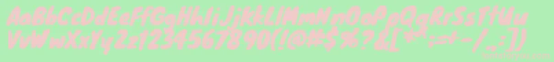 Knewave Font – Pink Fonts on Green Background