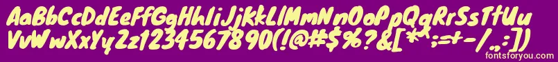 Knewave Font – Yellow Fonts on Purple Background