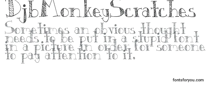 Review of the DjbMonkeyScratches Font