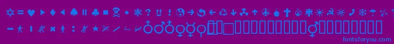 Alesignsll Font – Blue Fonts on Purple Background