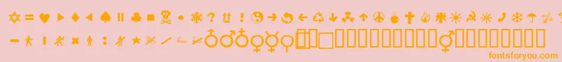 Alesignsll Font – Orange Fonts on Pink Background