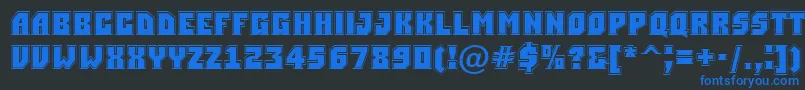 ASimplergr Font – Blue Fonts on Black Background