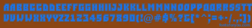 ASimplergr Font – Blue Fonts on Brown Background