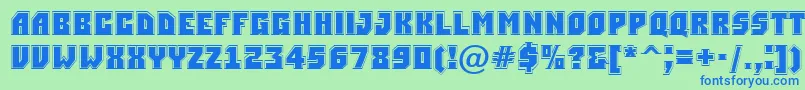ASimplergr Font – Blue Fonts on Green Background