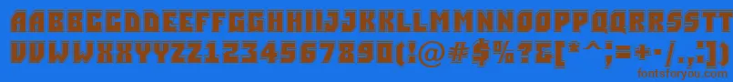 ASimplergr Font – Brown Fonts on Blue Background
