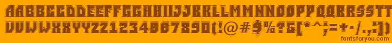 ASimplergr Font – Brown Fonts on Orange Background