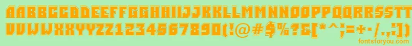 ASimplergr Font – Orange Fonts on Green Background