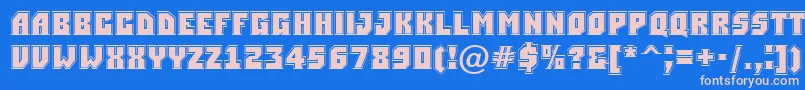 ASimplergr Font – Pink Fonts on Blue Background